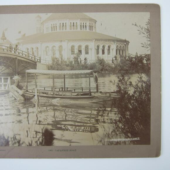 1893 Chicago Worlds Fair Columbian Expo Cabinet Photo Japanese Boat Arnold RARE - Picture 3 of 14
